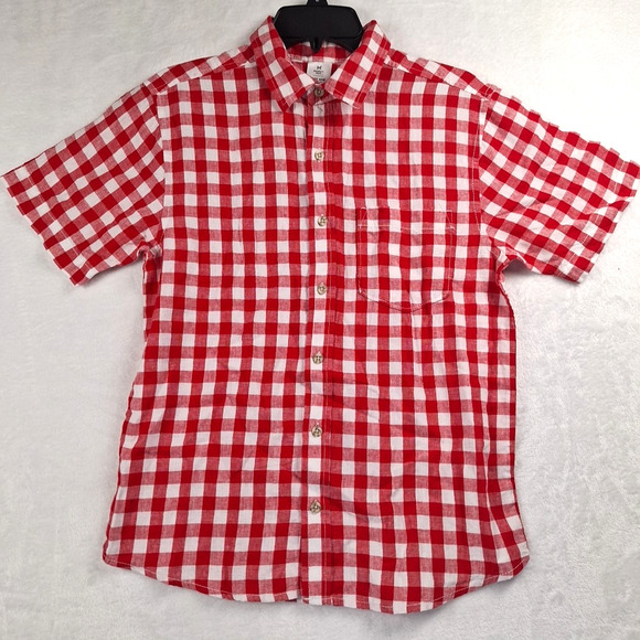 Members mark 14/16 Red and White Plead Tees - Picture 1 of 5